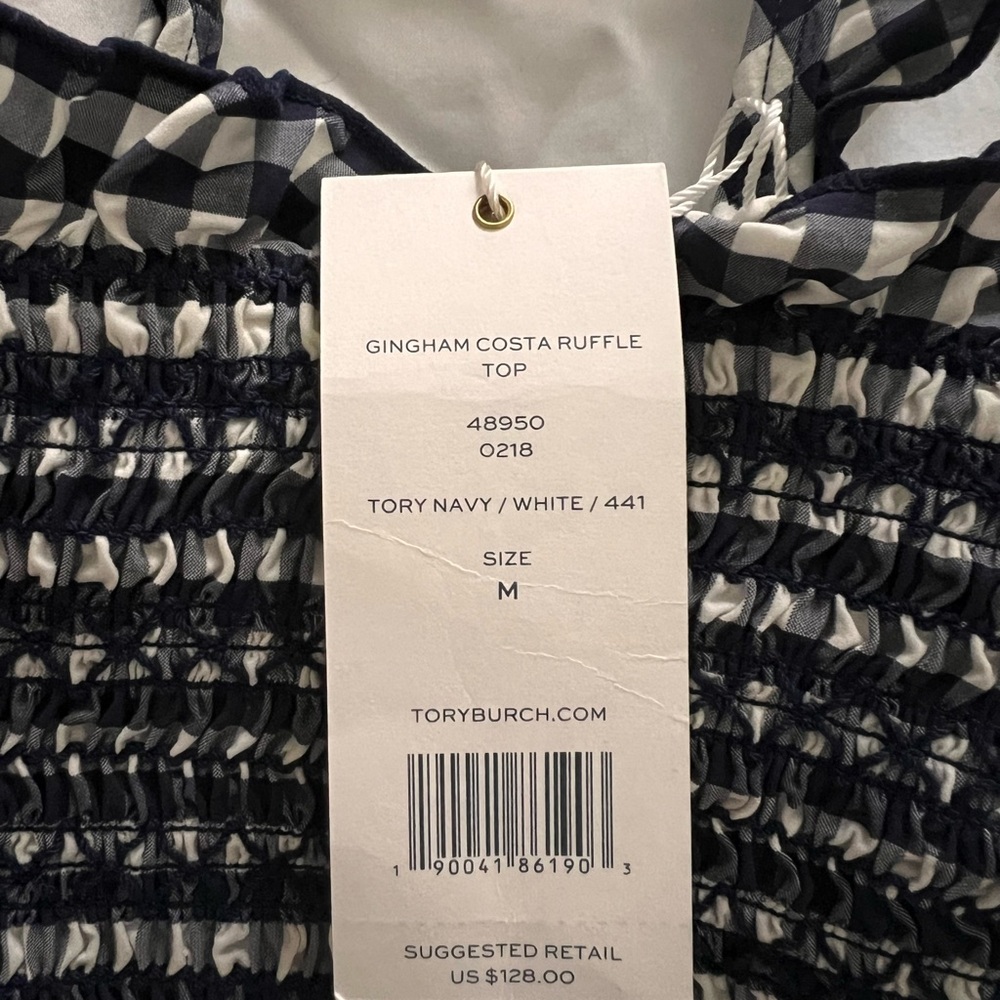 Tory Burch Costa Ruffle Swim Top